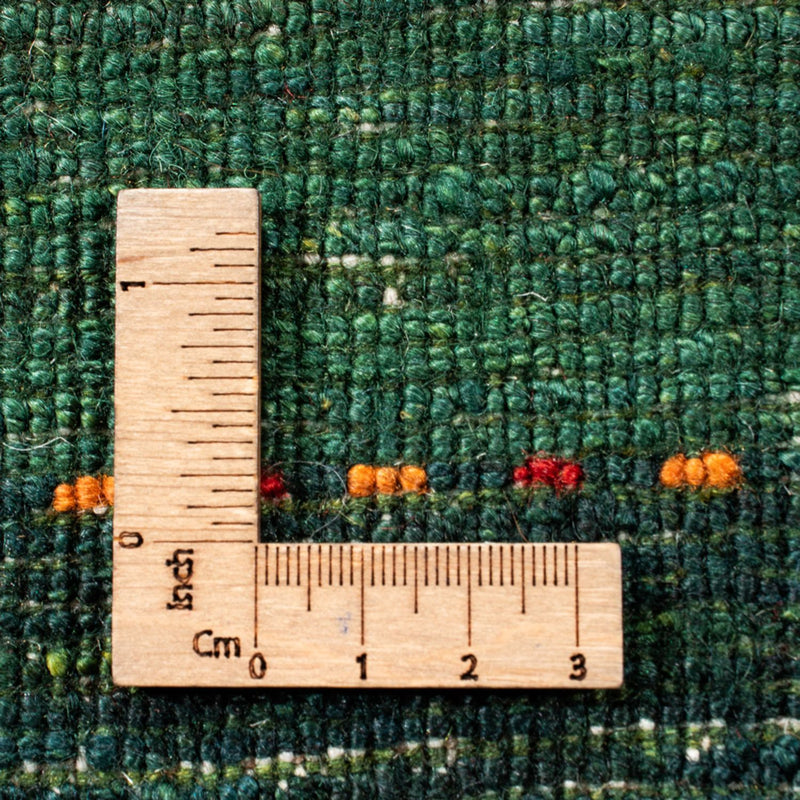 Alfombra Gabbeh - Loribaft Persa - 254 x 210 cm - verde
