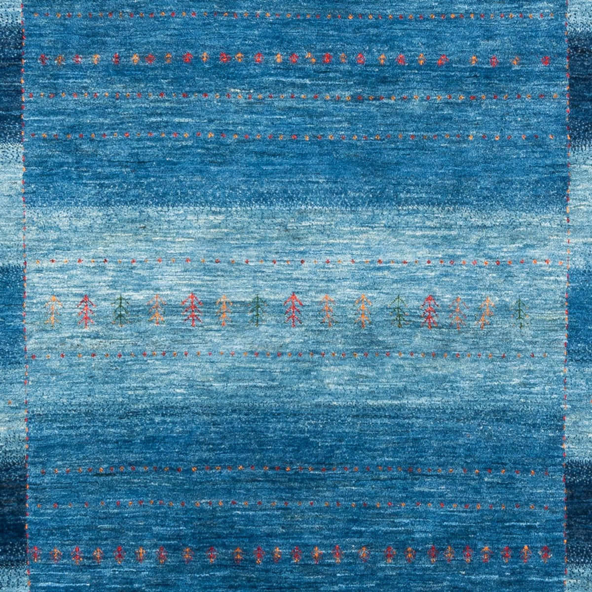 Alfombra Gabbeh - Loribaft Persa - 302 x 195 cm - azul