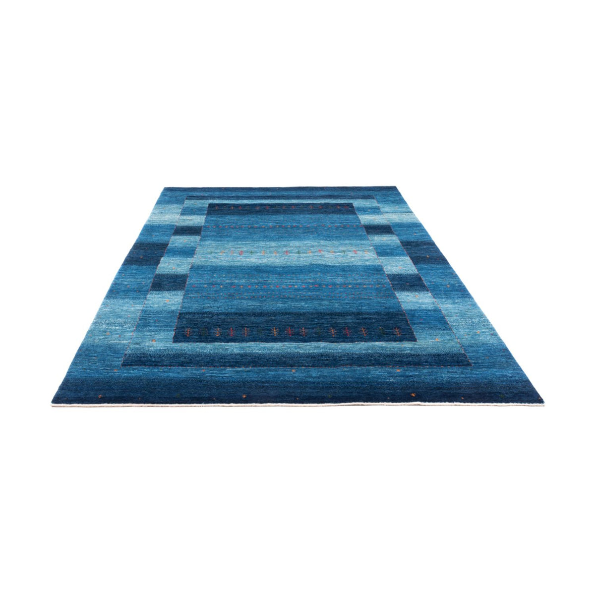 Alfombra Gabbeh - Loribaft Persa - 302 x 195 cm - azul