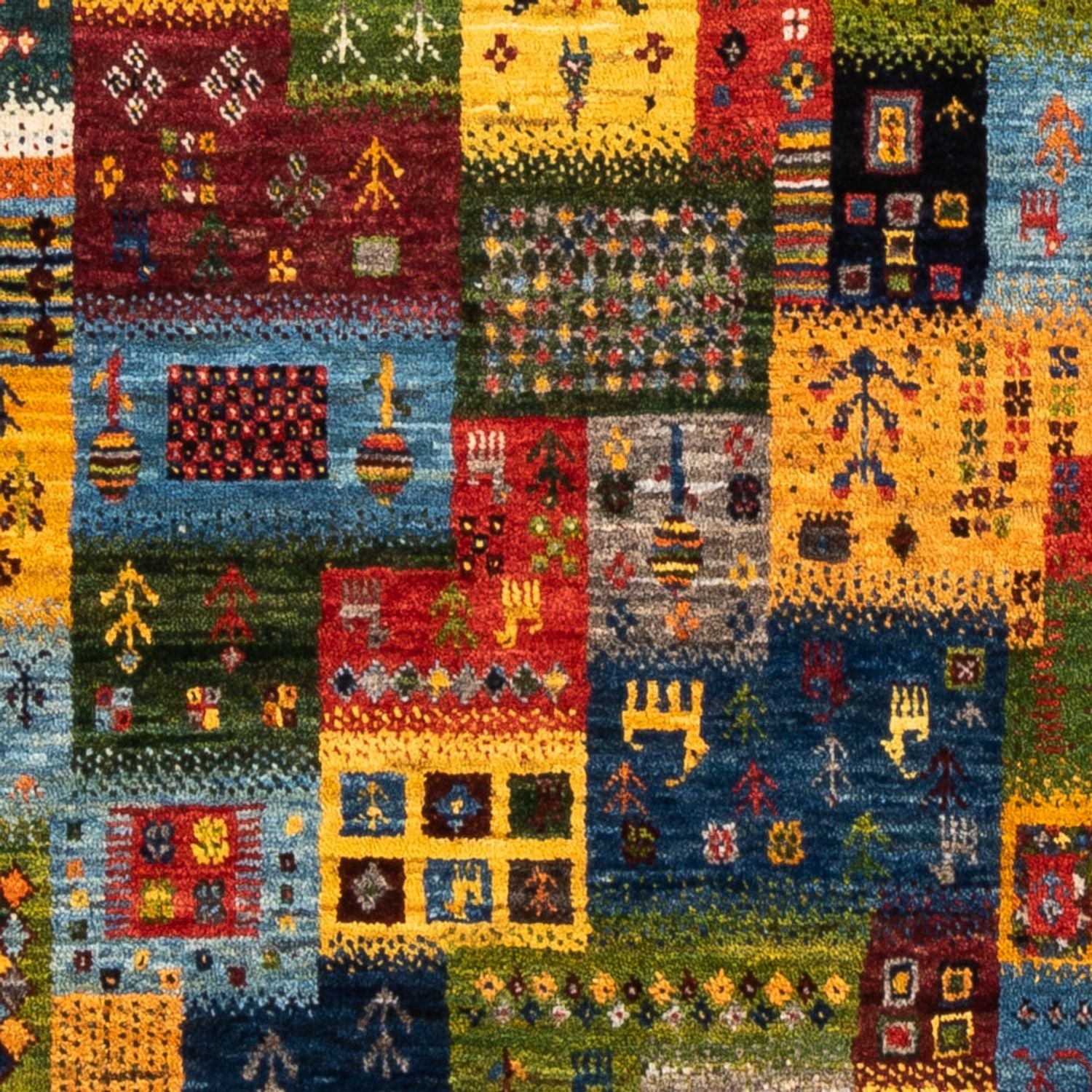 Alfombra Gabbeh - Loribaft Persa - Real - 188 x 109 cm - multicolor