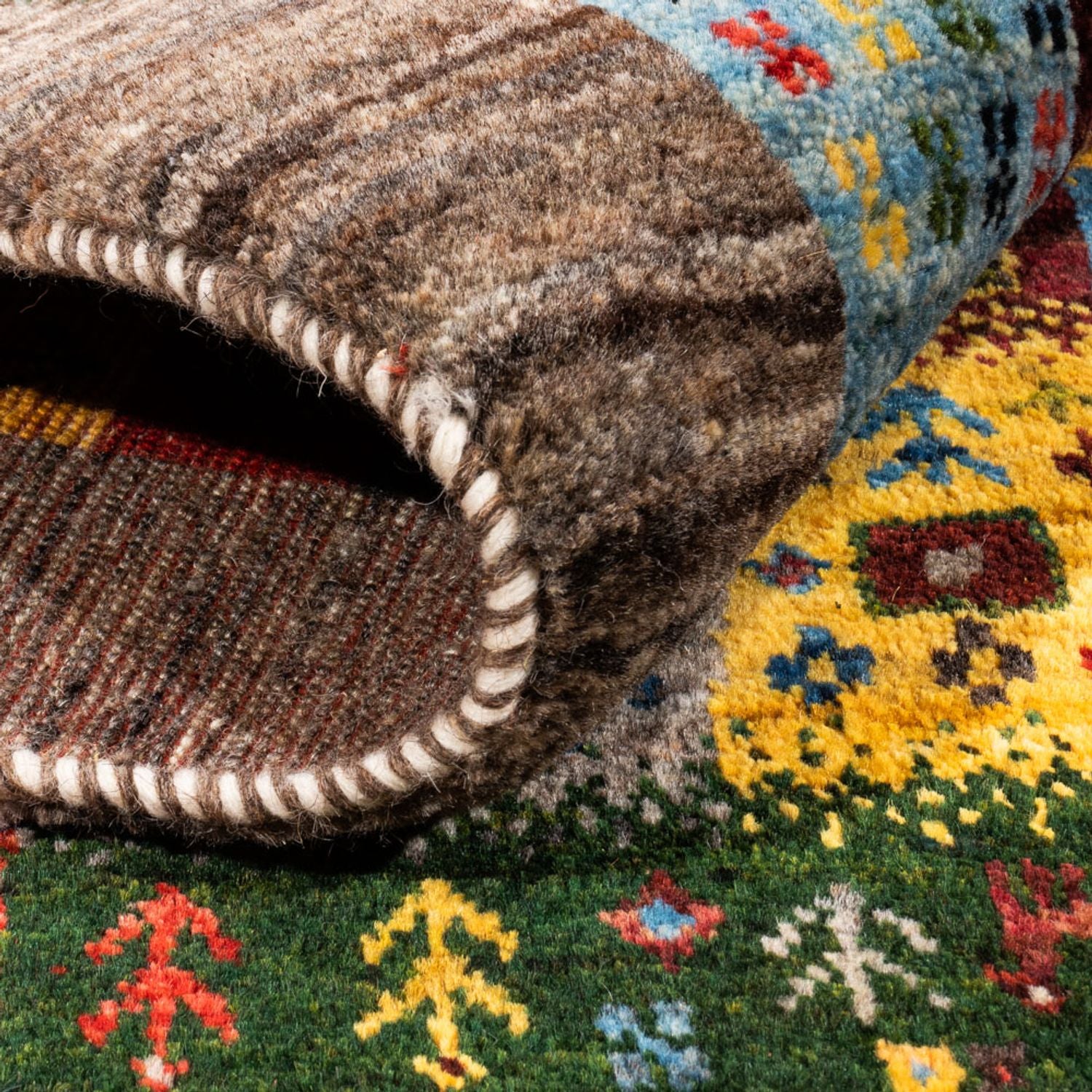 Alfombra Gabbeh - Loribaft Persa - Real - 188 x 109 cm - multicolor