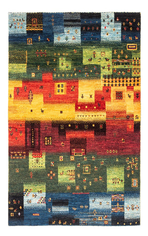 Alfombra Gabbeh - Loribaft Persa - Real - 181 x 122 cm - multicolor