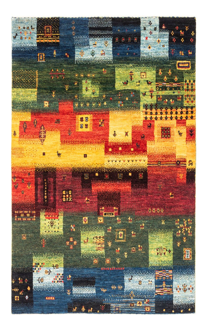 Alfombra Gabbeh - Loribaft Persa - Real - 181 x 122 cm - multicolor