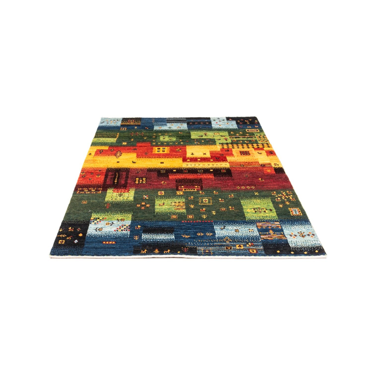Alfombra Gabbeh - Loribaft Persa - Real - 181 x 122 cm - multicolor