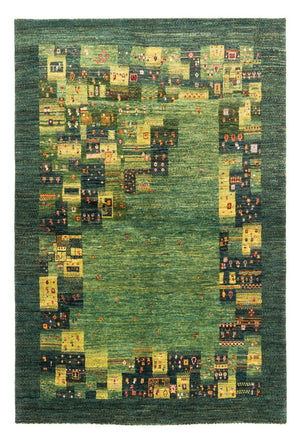 Alfombra Gabbeh - Loribaft Persa - Real - 251 x 167 cm - verde