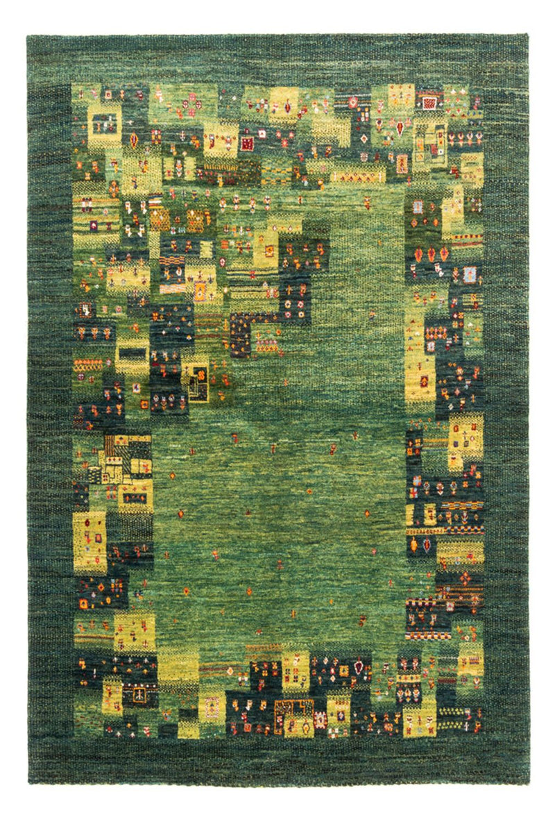 Alfombra Gabbeh - Loribaft Persa - Real - 251 x 167 cm - verde