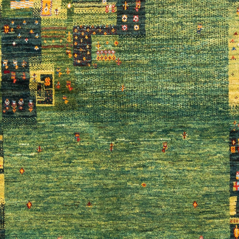 Alfombra Gabbeh - Loribaft Persa - Real - 251 x 167 cm - verde