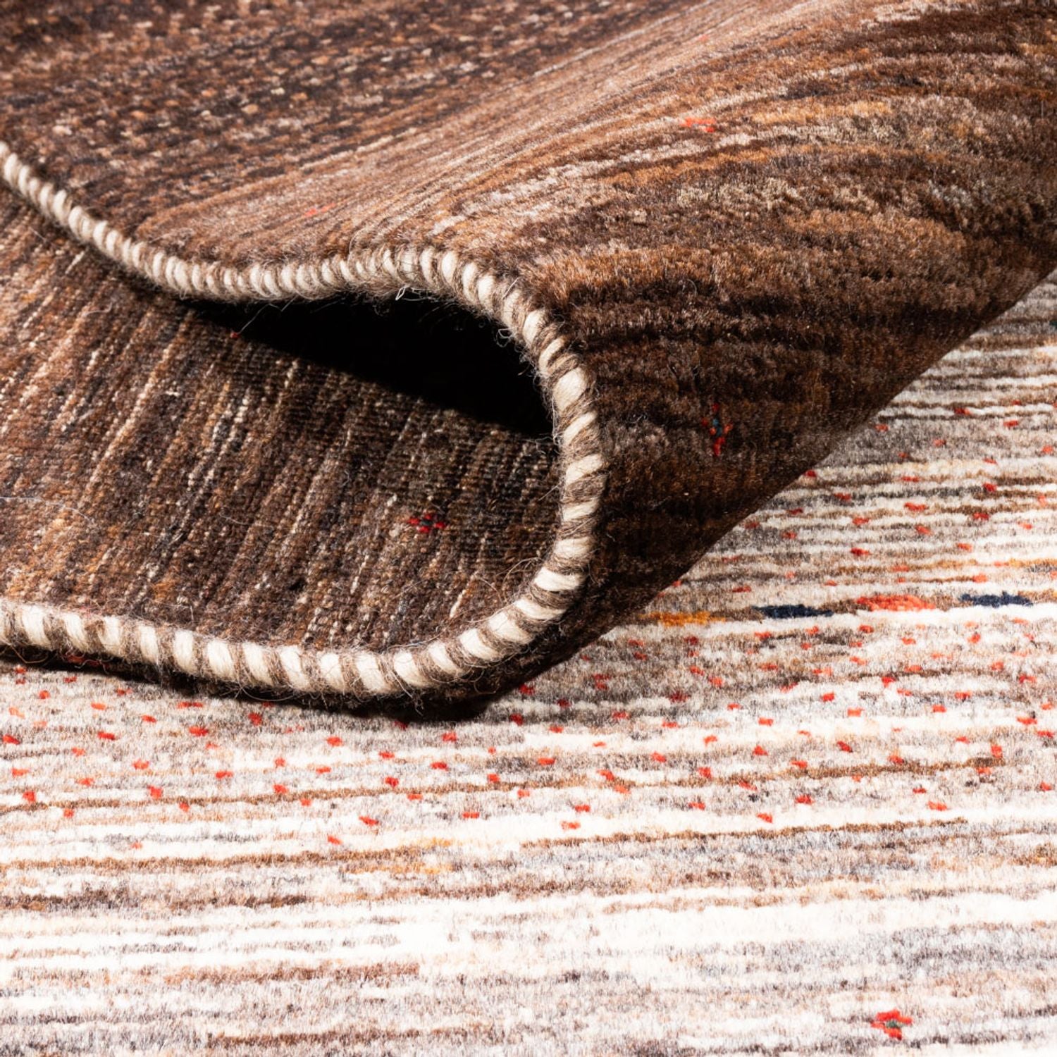 Alfombra Gabbeh - Loribaft Persa - 242 x 170 cm - natural