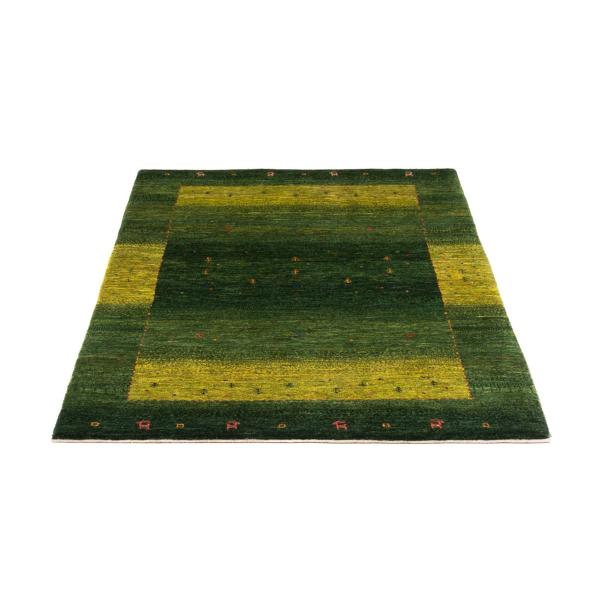 Alfombra Gabbeh - Loribaft Persa - 154 x 100 cm - verde