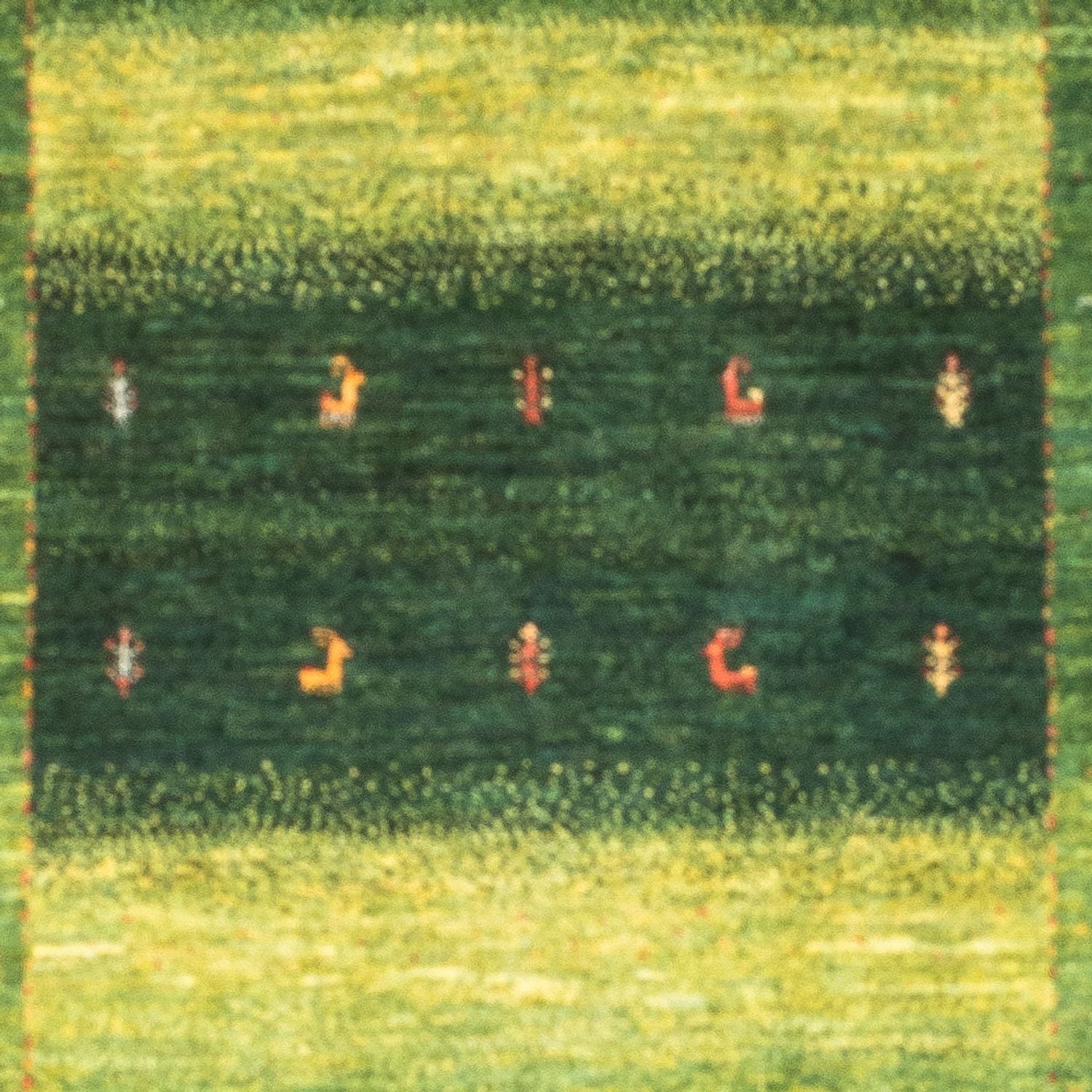 Alfombra Gabbeh - Loribaft Persa - 148 x 98 cm - verde