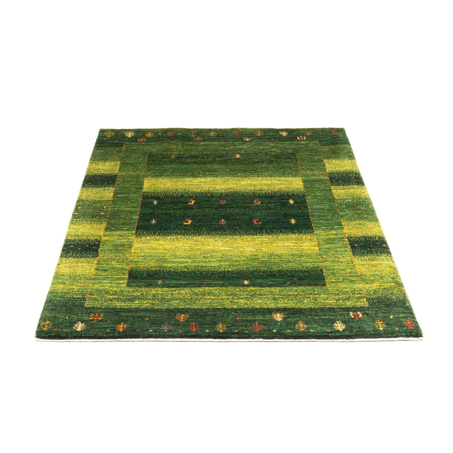 Alfombra Gabbeh - Loribaft Persa - 148 x 98 cm - verde