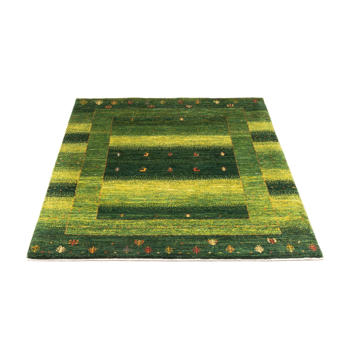 Alfombra Gabbeh - Loribaft Persa - 148 x 98 cm - verde