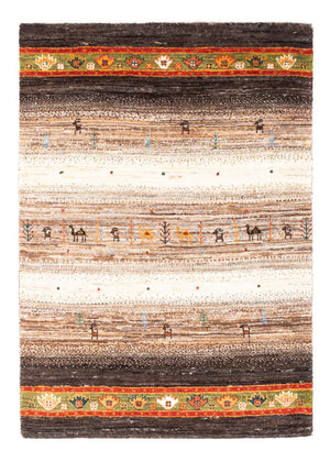 Alfombra Gabbeh - Loribaft Persa - 122 x 82 cm - gris