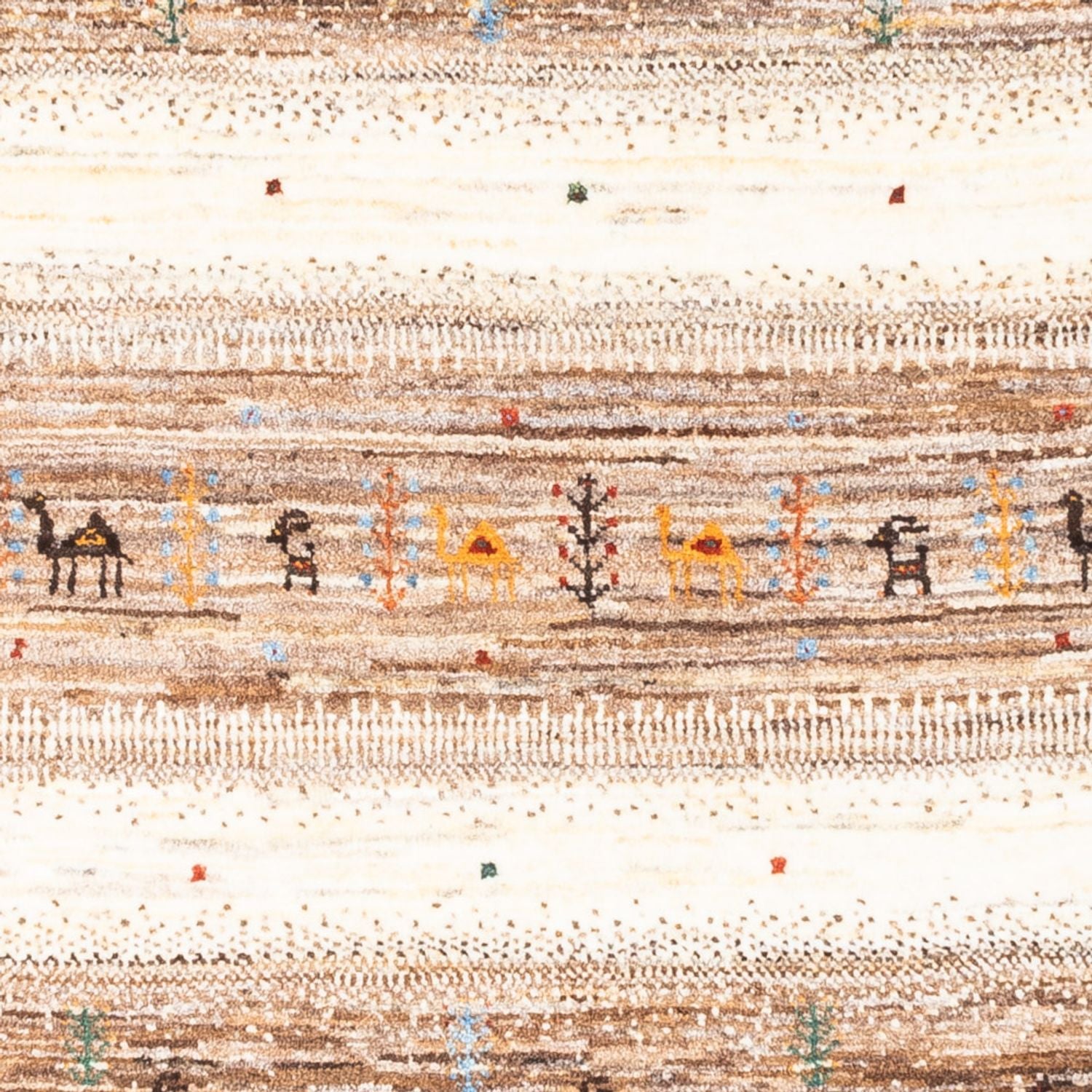 Alfombra Gabbeh - Loribaft Persa - 122 x 82 cm - gris