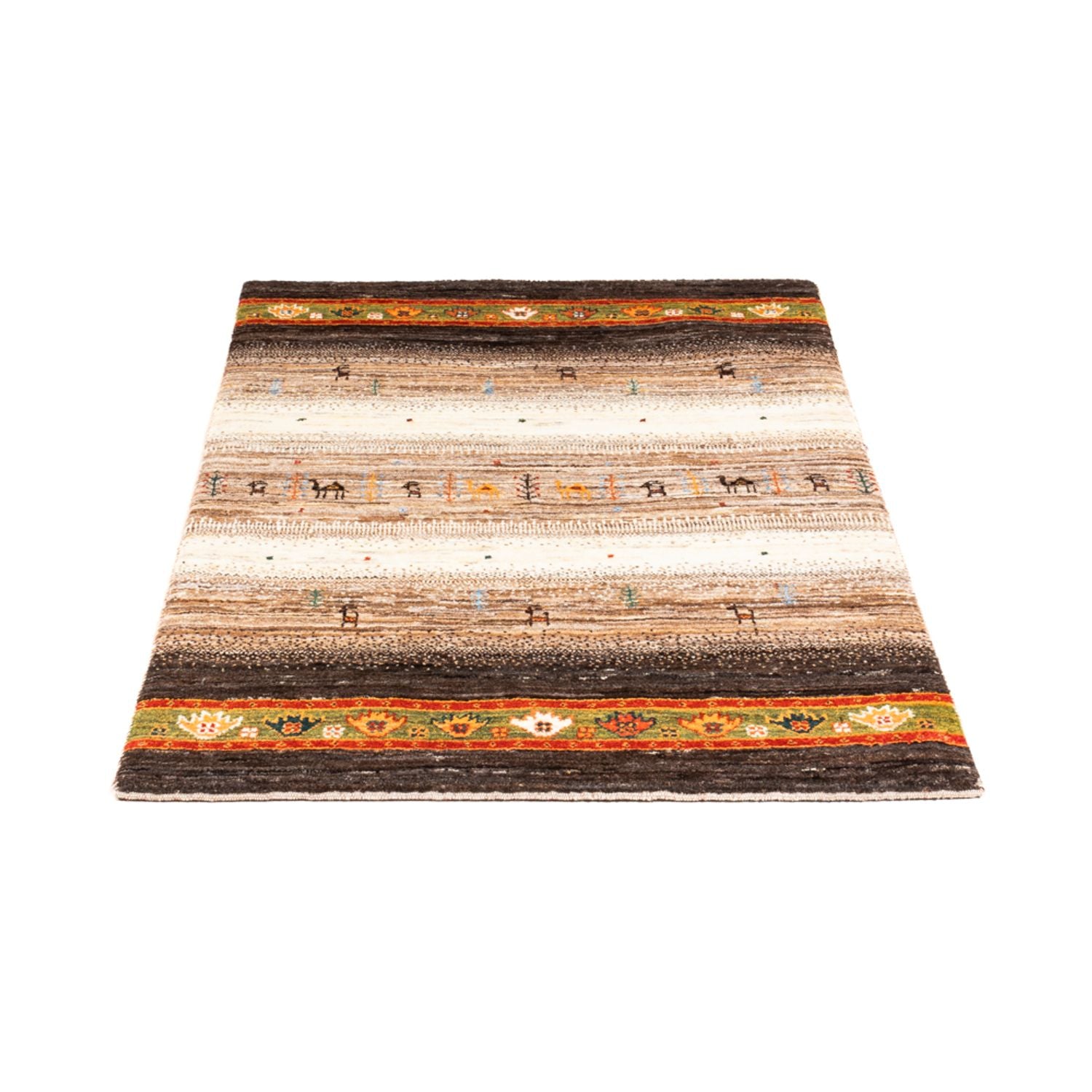 Alfombra Gabbeh - Loribaft Persa - 122 x 82 cm - gris