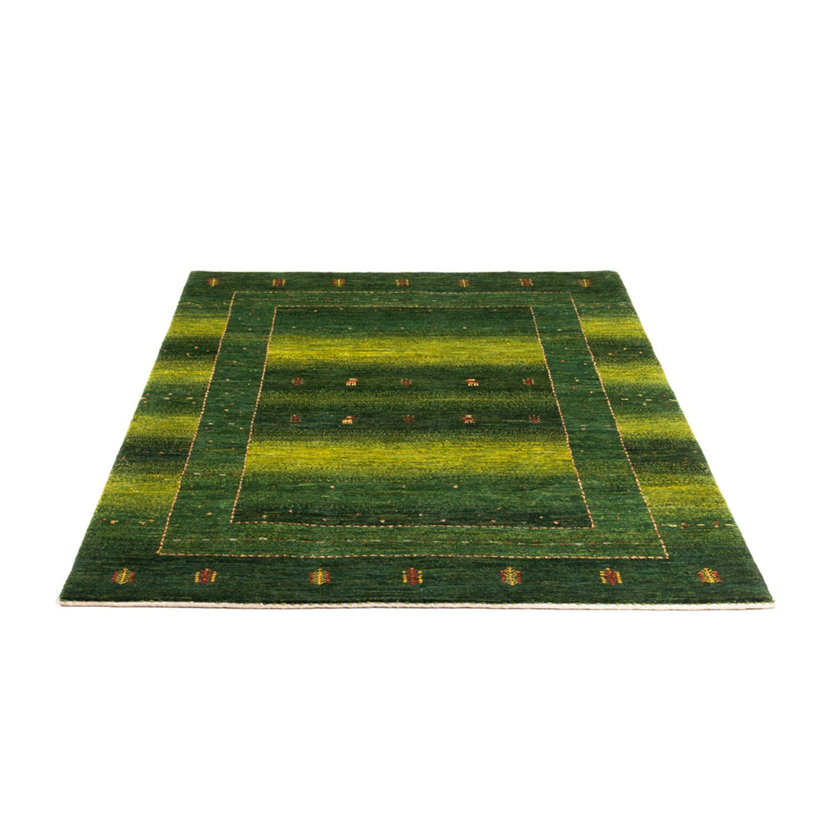 Alfombra Gabbeh - Loribaft Persa - 176 x 120 cm - verde