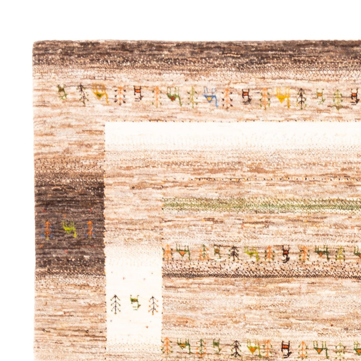 Alfombra Gabbeh - Loribaft Persa - 231 x 175 cm - gris