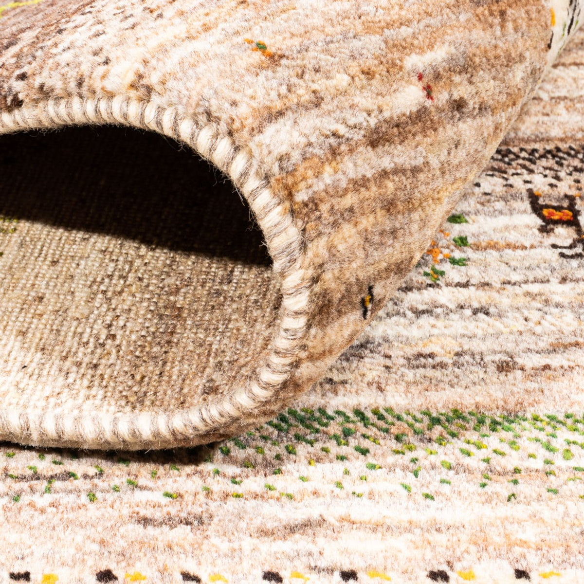 Alfombra Gabbeh - Loribaft Persa - 231 x 175 cm - gris