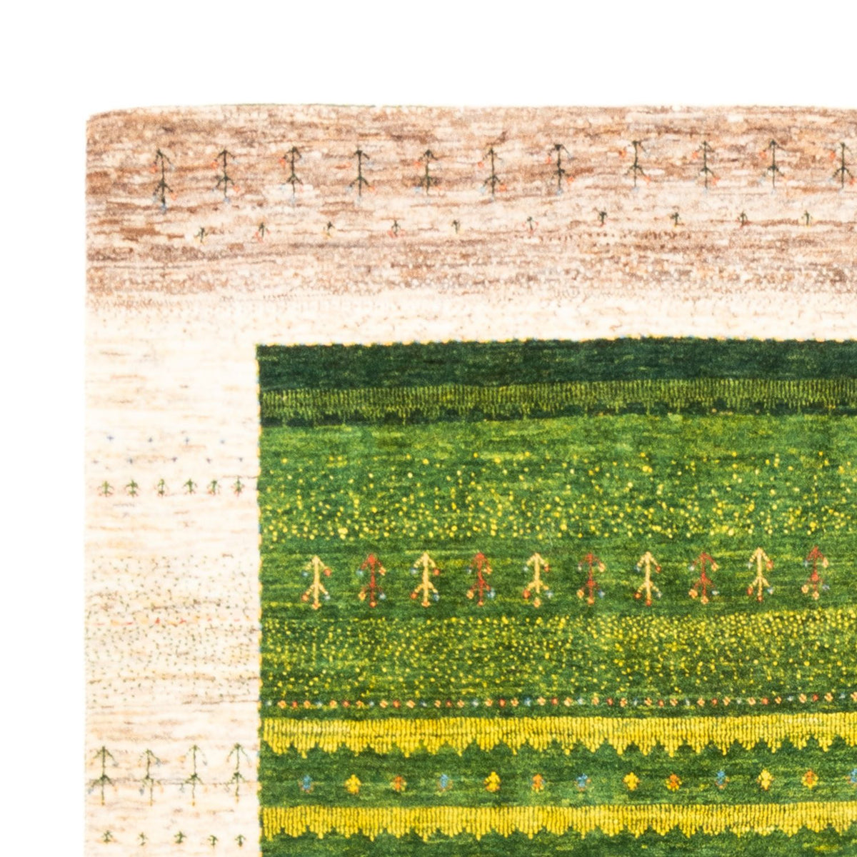 Alfombra Gabbeh - Loribaft Persa - 238 x 180 cm - verde