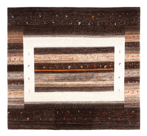 Alfombra Gabbeh - Loribaft Persa - Real cuadrado  - 198 x 212 cm - natural