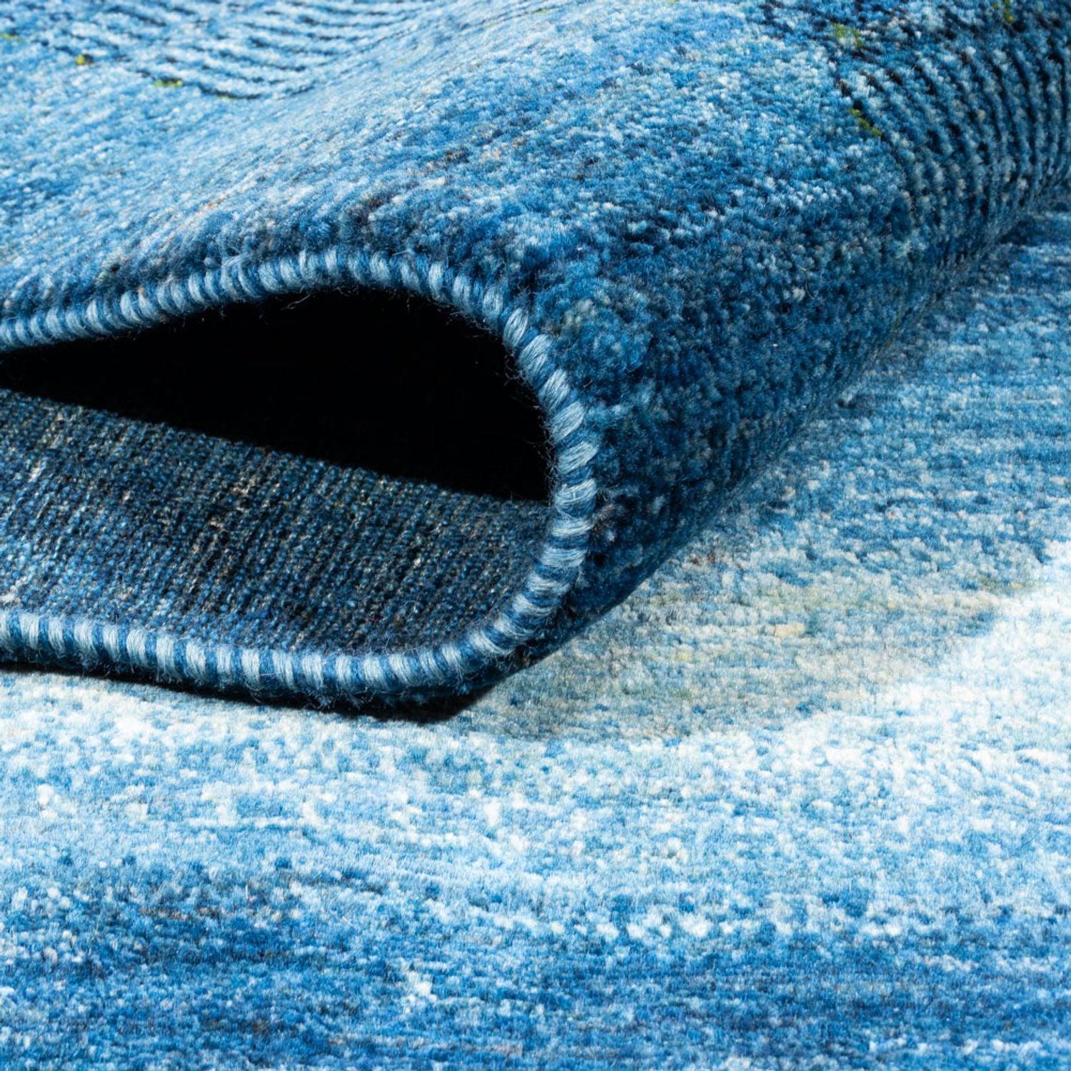 Alfombra Gabbeh - Loribaft Persa - 255 x 177 cm - azul