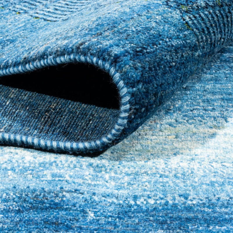 Alfombra Gabbeh - Loribaft Persa - 255 x 177 cm - azul