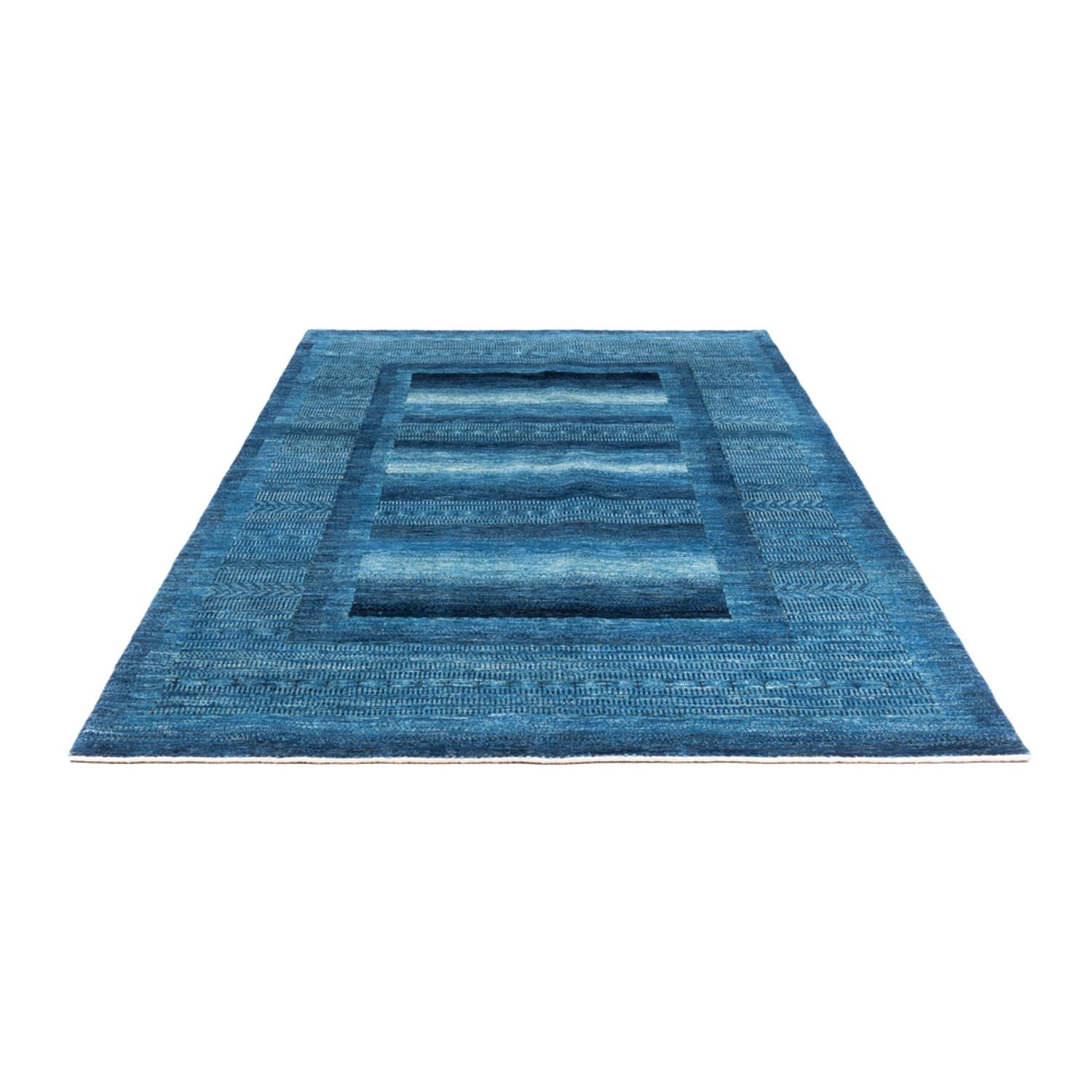 Alfombra Gabbeh - Loribaft Persa - 255 x 177 cm - azul