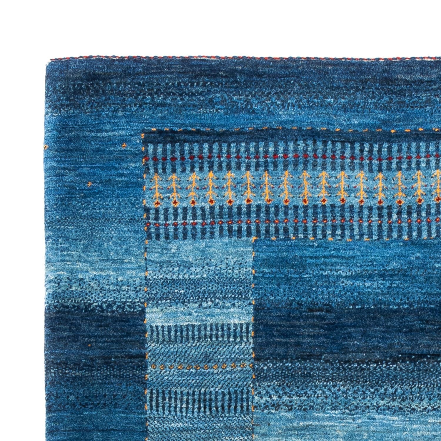 Alfombra Gabbeh - Loribaft Persa - 183 x 126 cm - azul