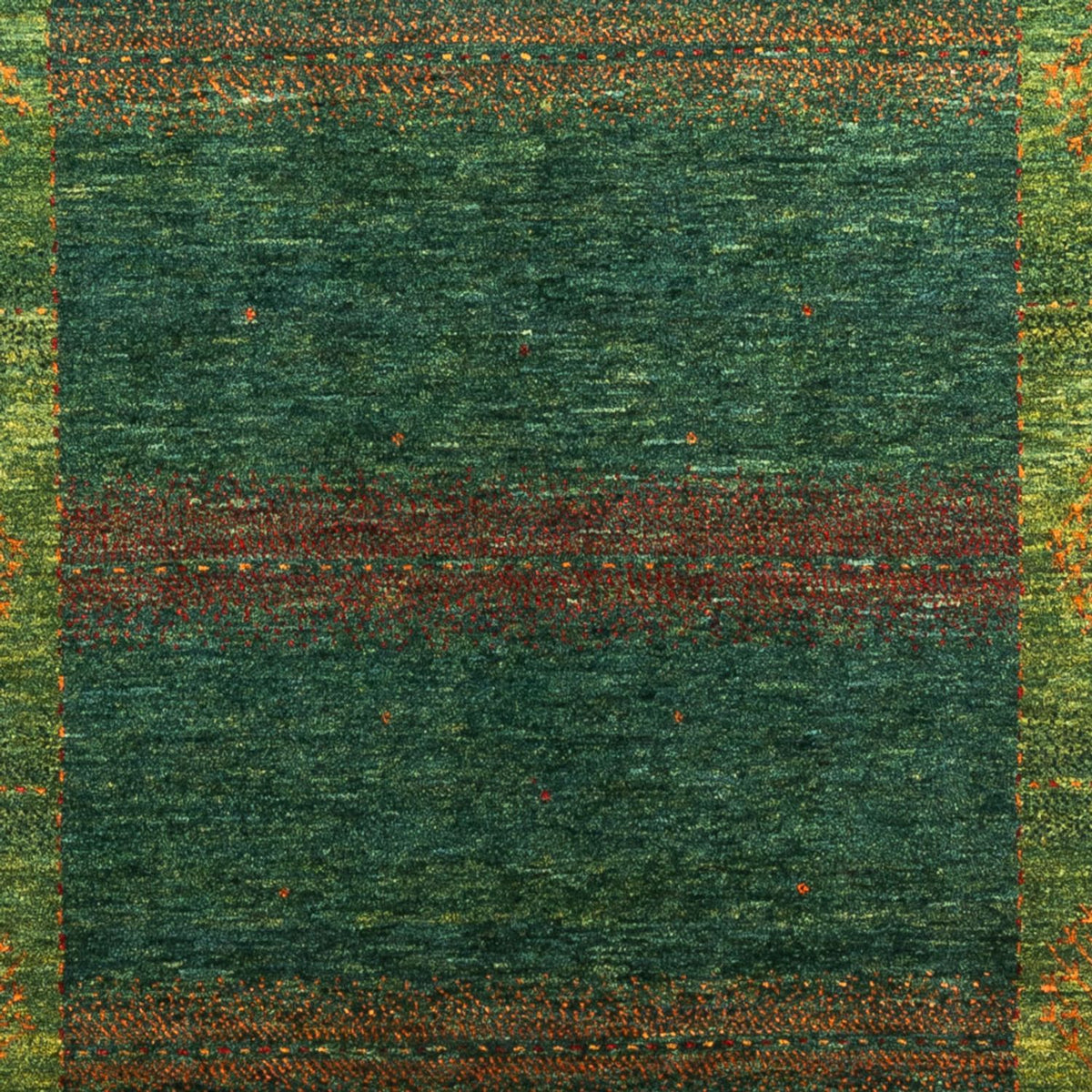 Alfombra Gabbeh - Loribaft Persa - 190 x 132 cm - verde