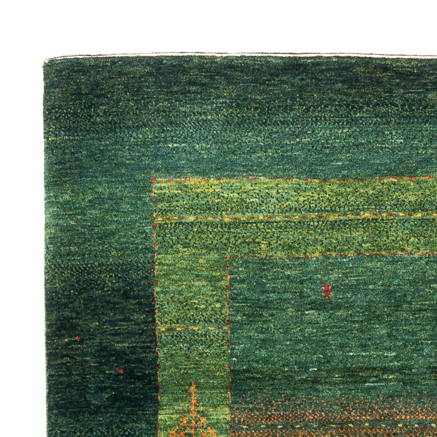Alfombra Gabbeh - Loribaft Persa - 190 x 132 cm - verde