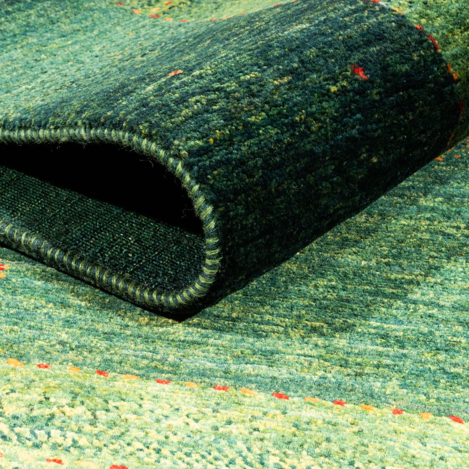 Alfombra Gabbeh - Loribaft Persa - 190 x 132 cm - verde