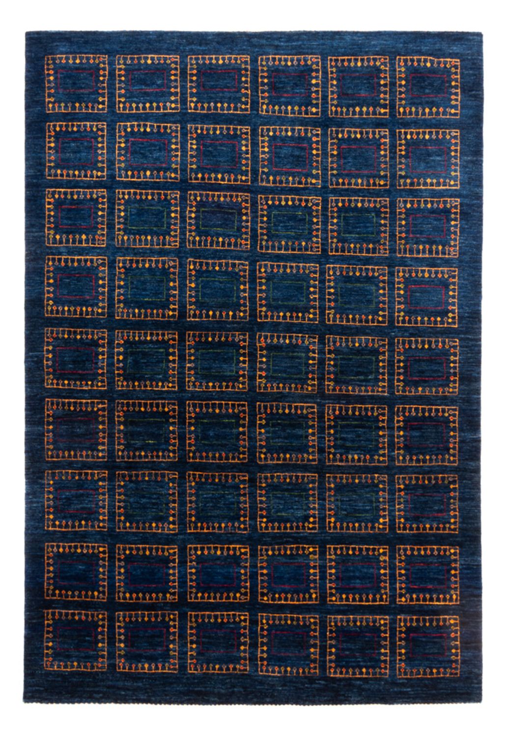 Alfombra Gabbeh - Loribaft Persa - 253 x 180 cm - azul