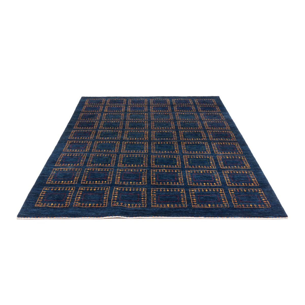 Alfombra Gabbeh - Loribaft Persa - 253 x 180 cm - azul
