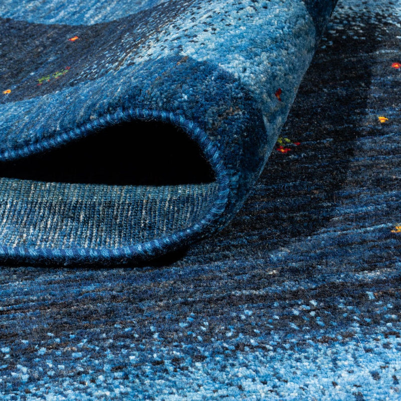 Alfombra Gabbeh - Loribaft Persa - 256 x 180 cm - azul