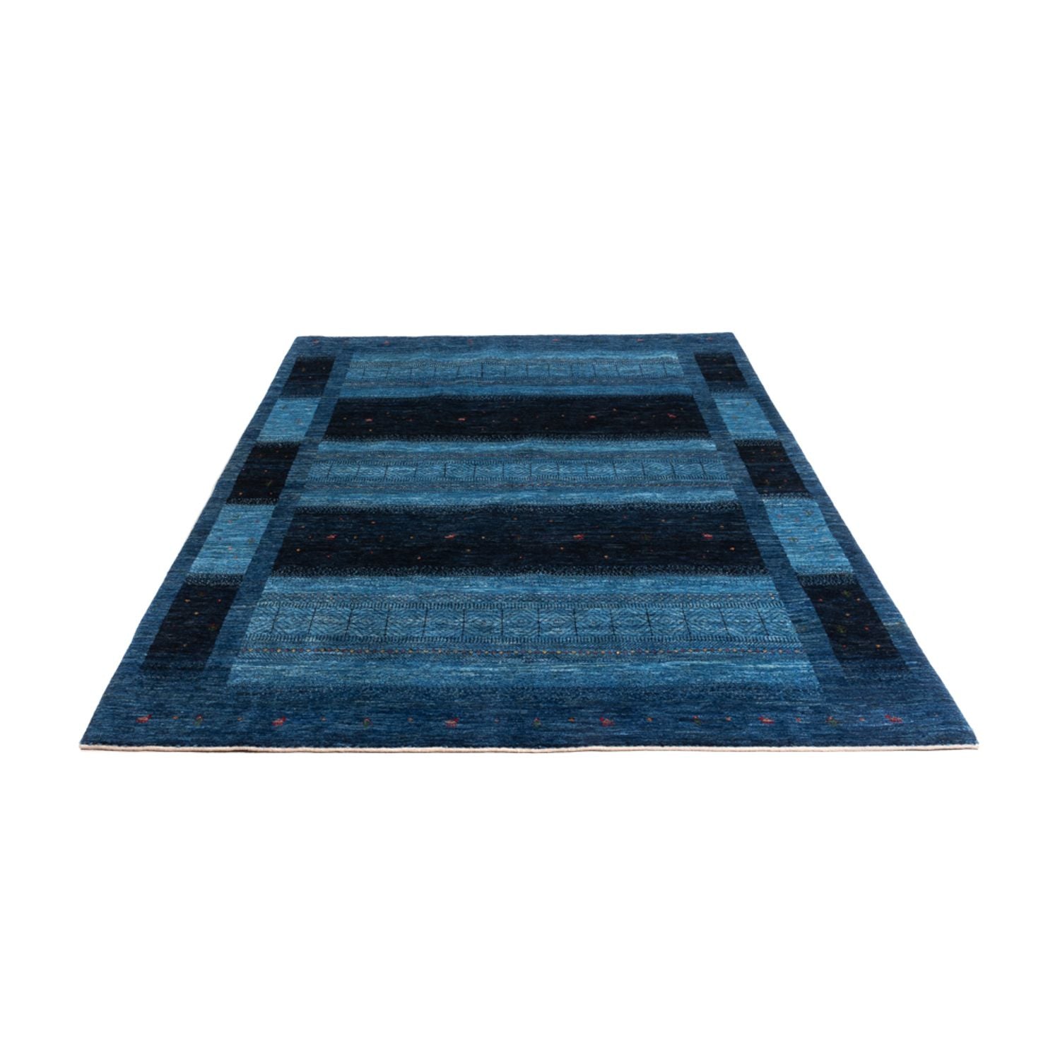 Alfombra Gabbeh - Loribaft Persa - 256 x 180 cm - azul