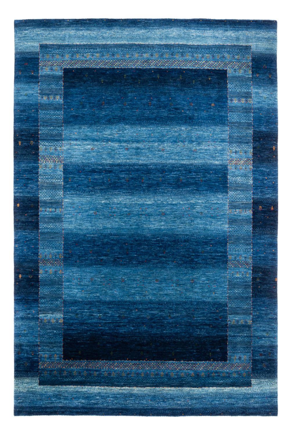 Alfombra Gabbeh - Loribaft Persa - 331 x 228 cm - azul