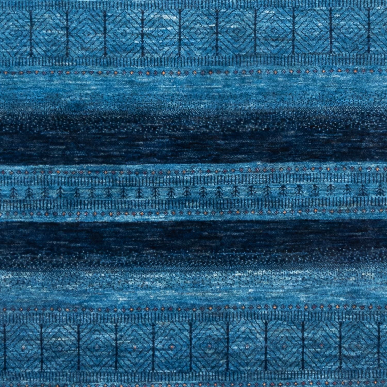 Alfombra Gabbeh - Loribaft Persa - 244 x 178 cm - azul