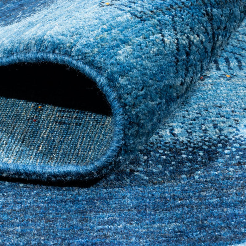 Alfombra Gabbeh - Loribaft Persa - 244 x 178 cm - azul