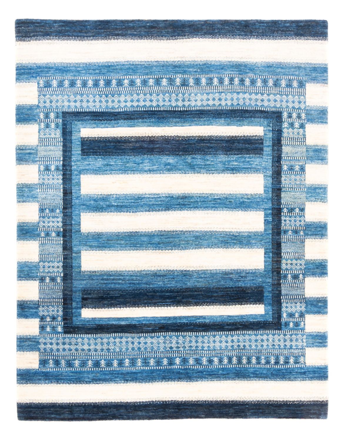Alfombra Gabbeh - Loribaft Persa - Real - 222 x 172 cm - azul