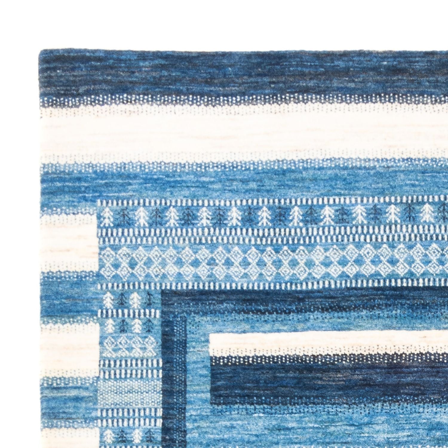 Alfombra Gabbeh - Loribaft Persa - Real - 222 x 172 cm - azul