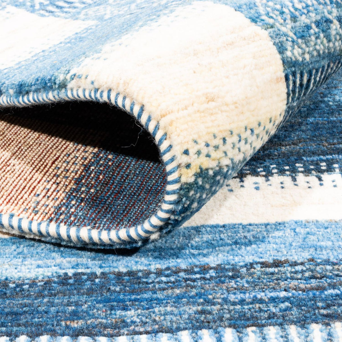 Alfombra Gabbeh - Loribaft Persa - Real - 222 x 172 cm - azul