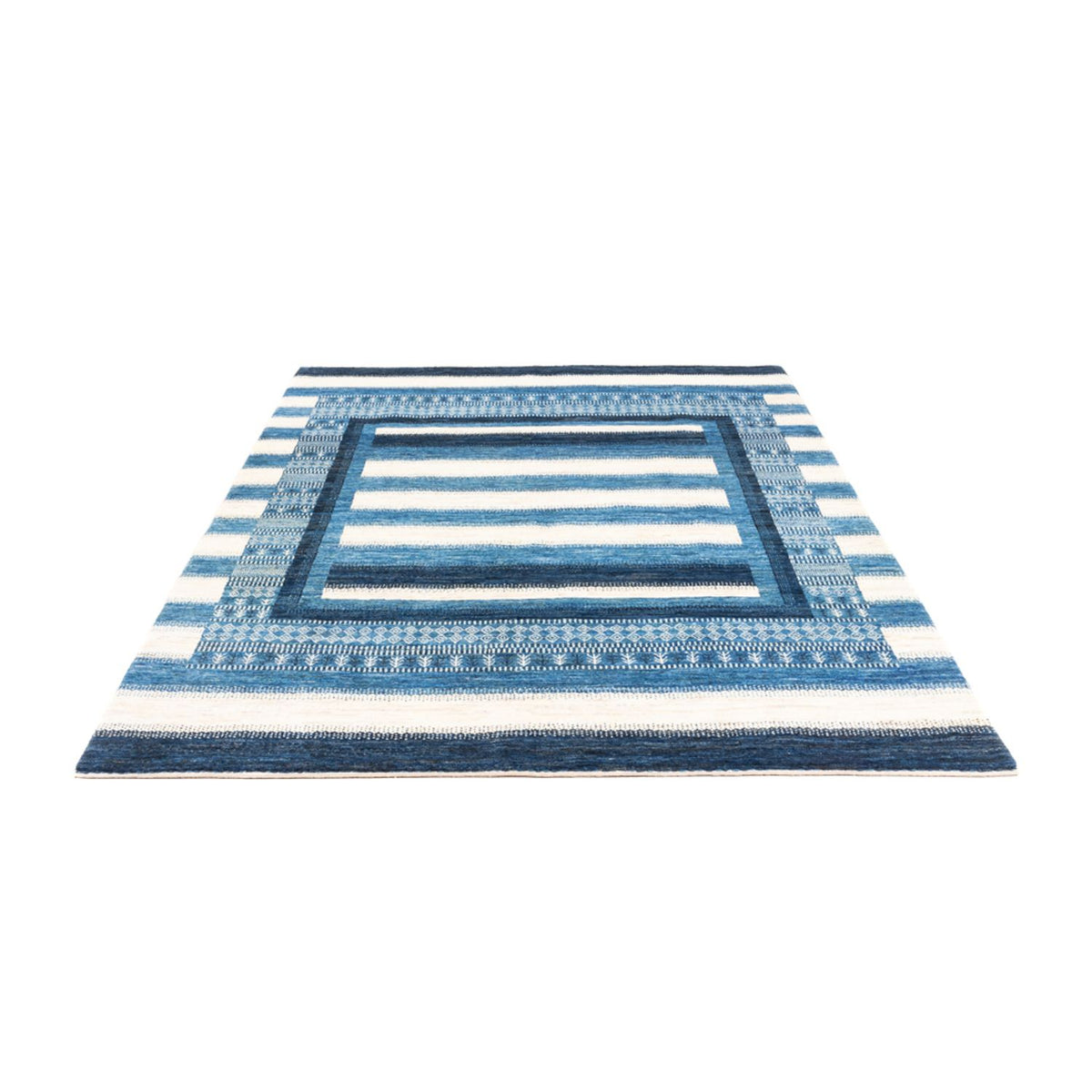 Alfombra Gabbeh - Loribaft Persa - Real - 222 x 172 cm - azul