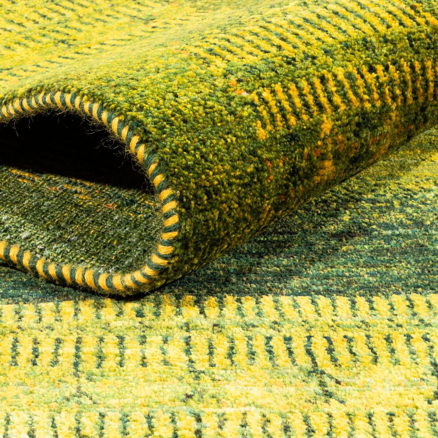 Alfombra Gabbeh - Loribaft Persa - 298 x 216 cm - verde