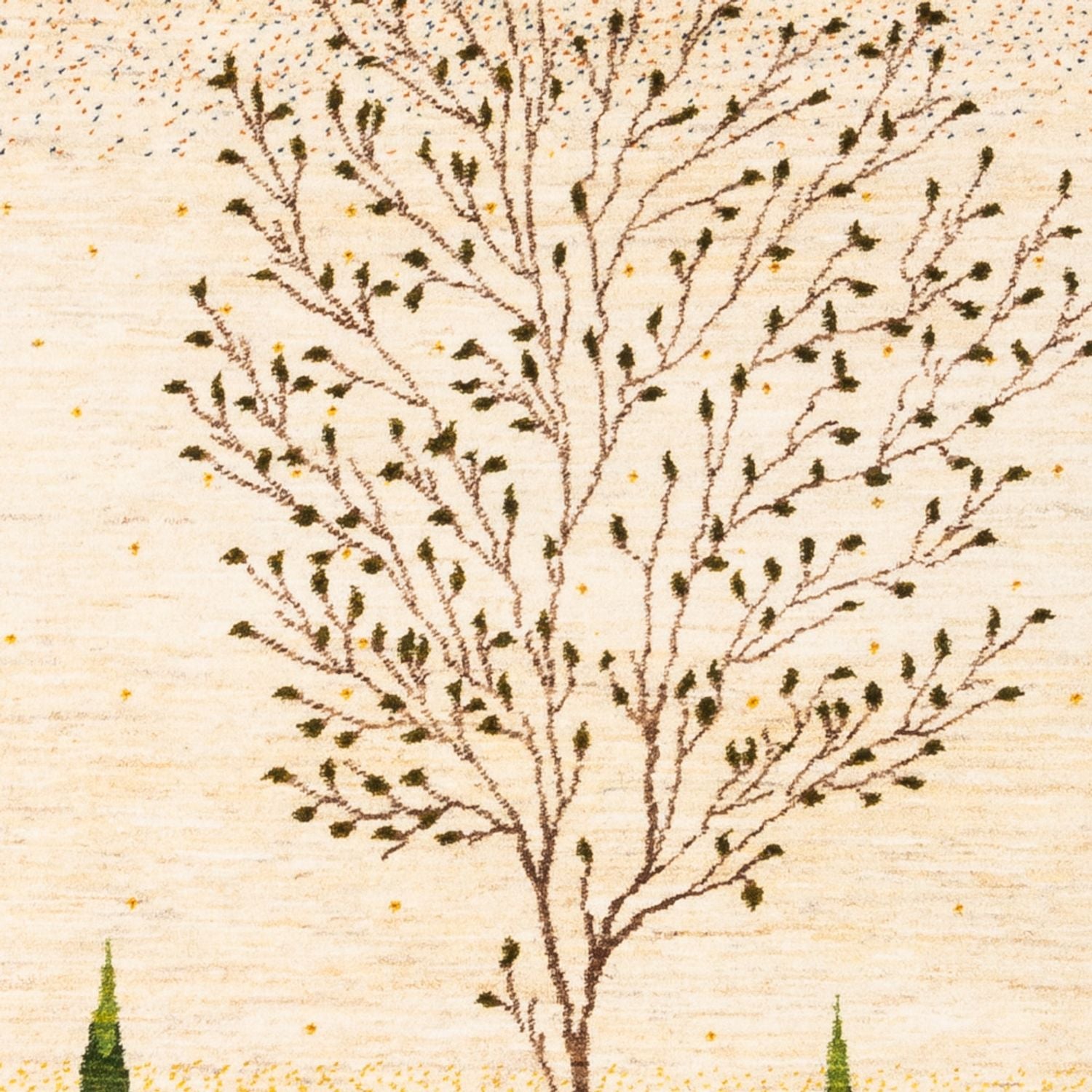 Alfombra Gabbeh - Loribaft Persa - 175 x 129 cm - oro
