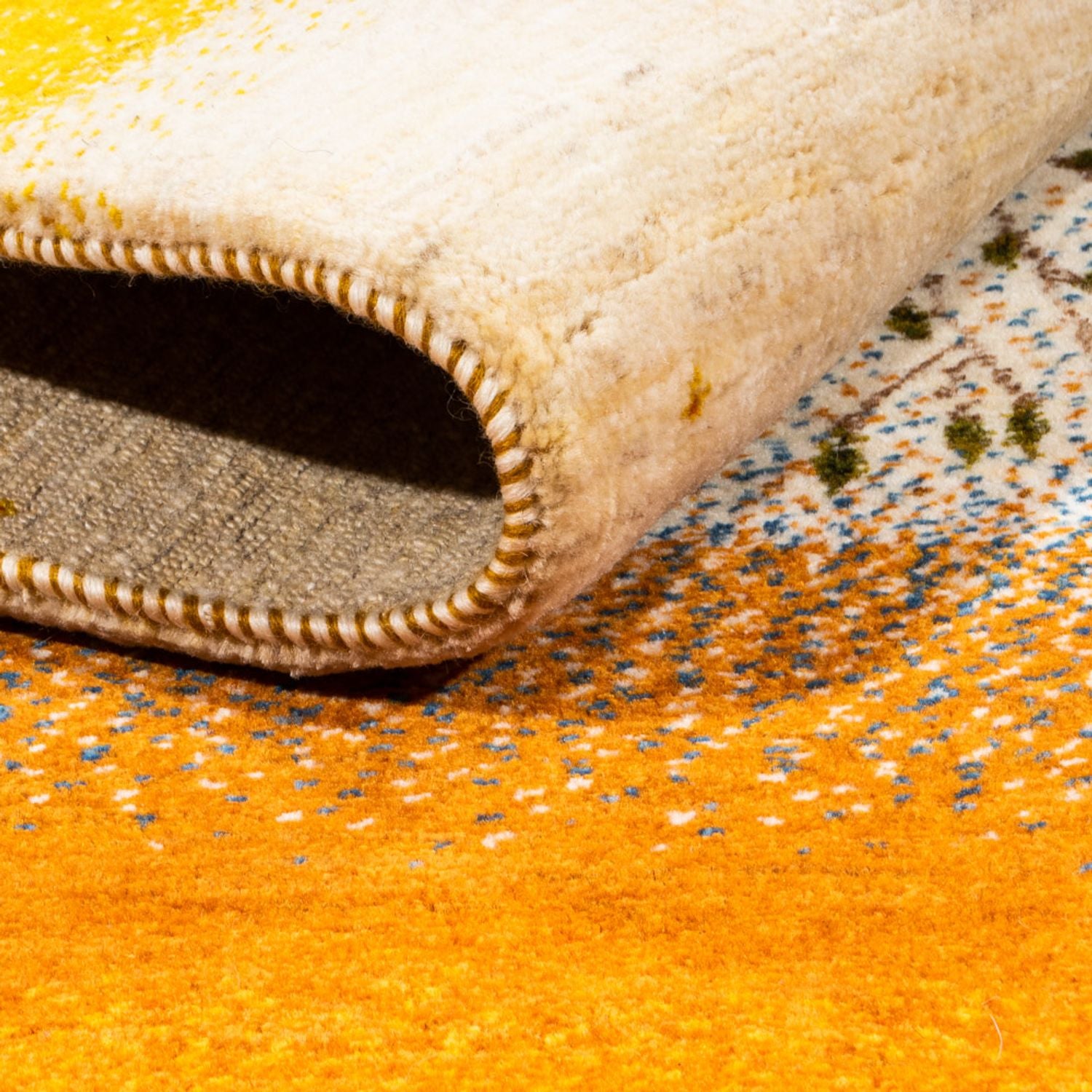 Alfombra Gabbeh - Loribaft Persa - 175 x 129 cm - oro