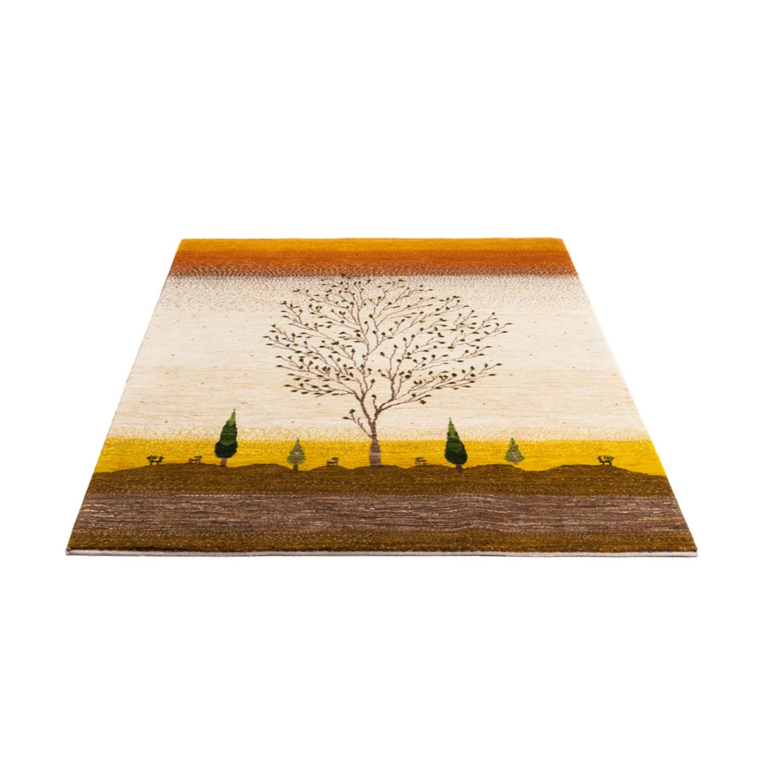 Alfombra Gabbeh - Loribaft Persa - 175 x 129 cm - oro
