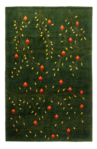 Alfombra Gabbeh - Loribaft Persa - 191 x 126 cm - verde