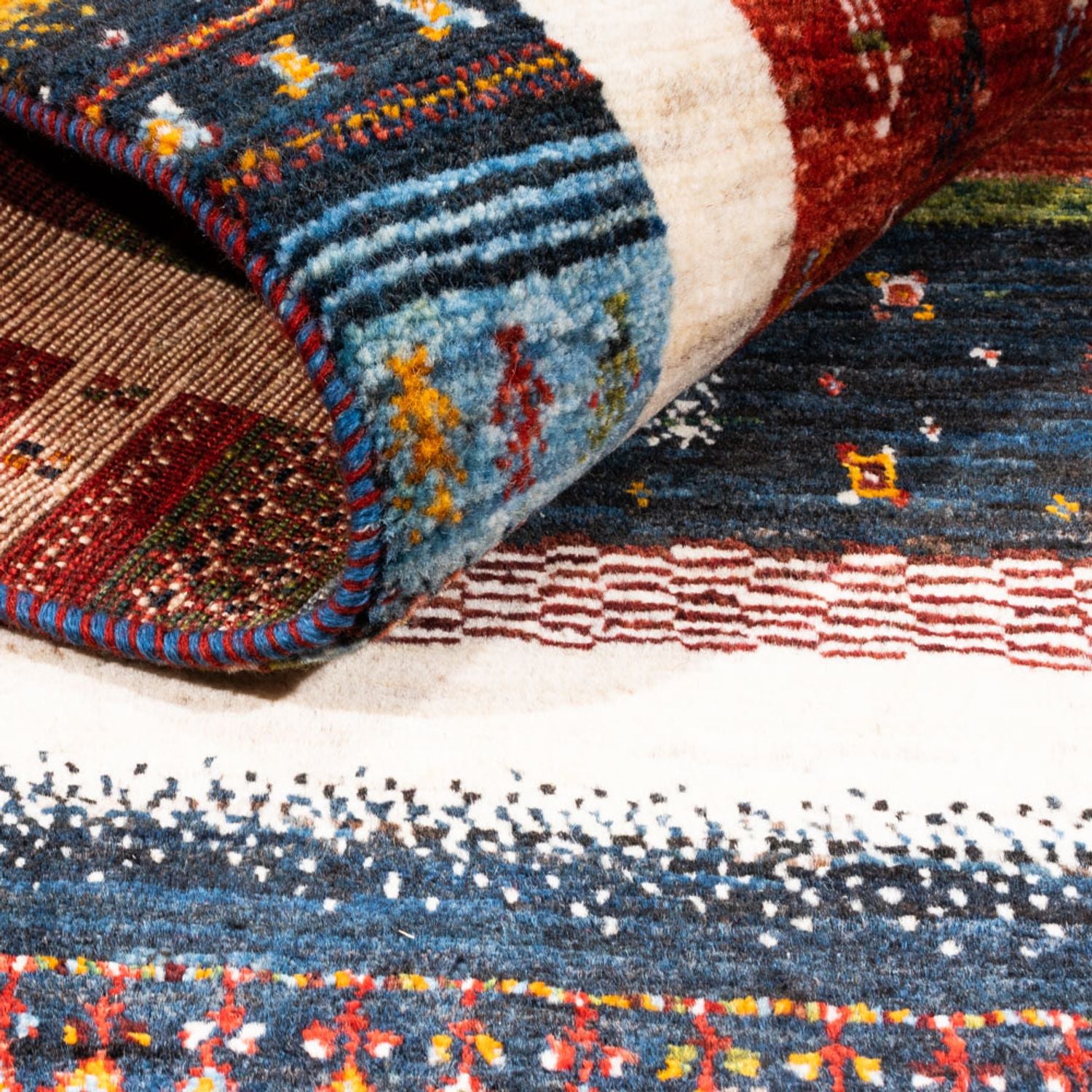 Alfombra Gabbeh - Loribaft Persa - Real - 156 x 105 cm - multicolor