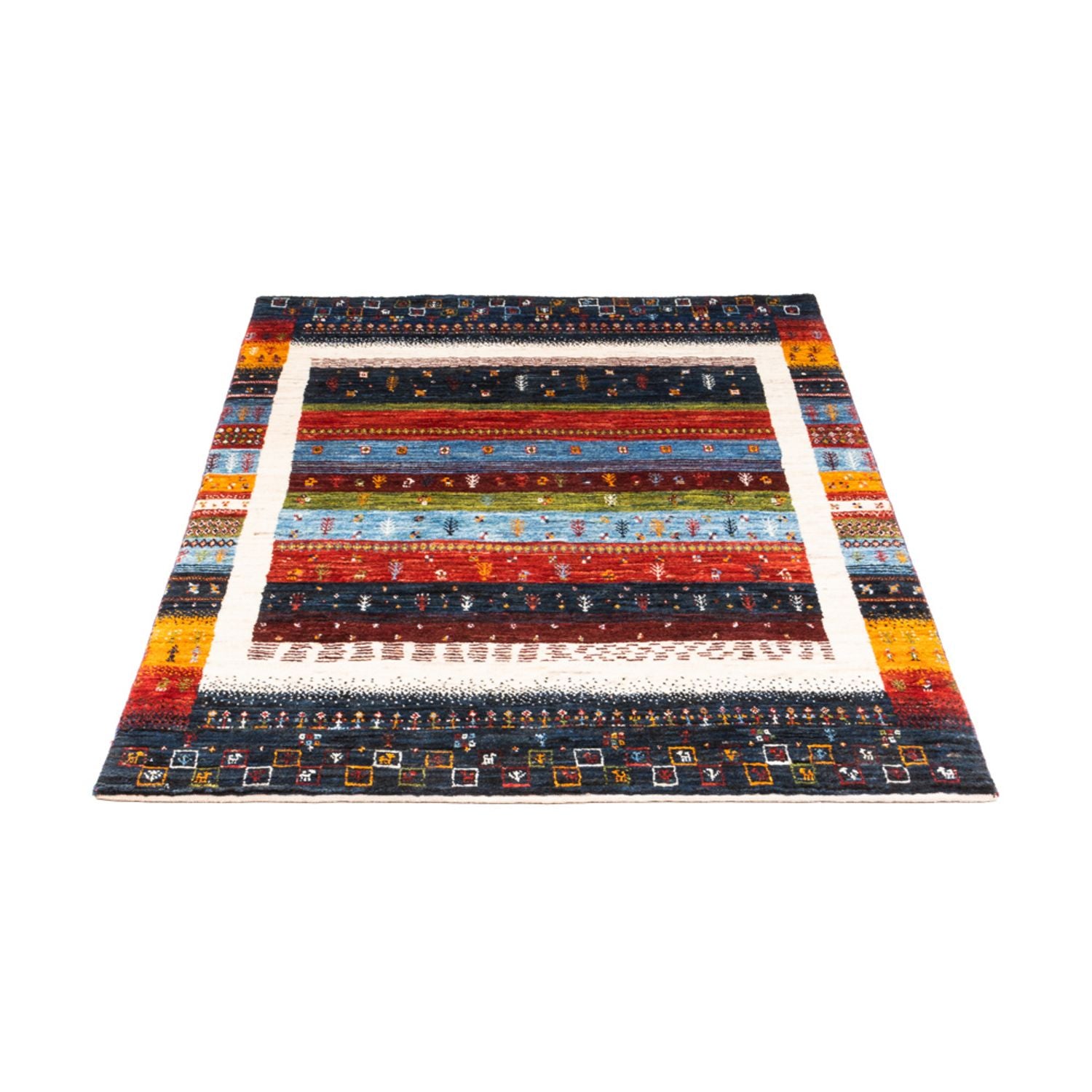 Alfombra Gabbeh - Loribaft Persa - Real - 156 x 105 cm - multicolor
