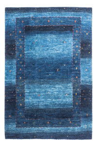 Alfombra Gabbeh - Loribaft Persa - 148 x 98 cm - azul